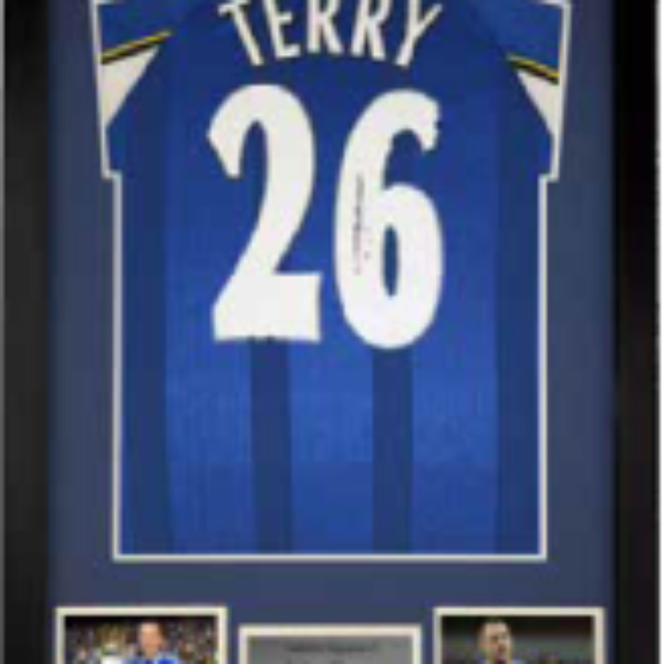 Signed and Framed John Terry Chelsea Home Jersey